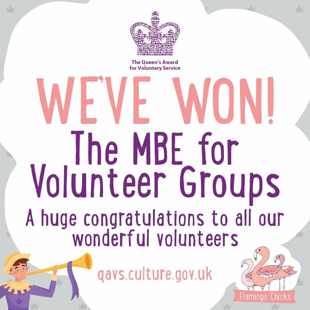 Flamingo Chicks win the Queen's Award for Volunteer Services