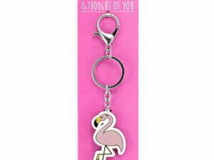 "I saw this and thought of you" Flamingo keyring