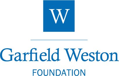 Garfield Weston Foundation logo - blue test on a white background. A 'W' is in white inside a blue box.